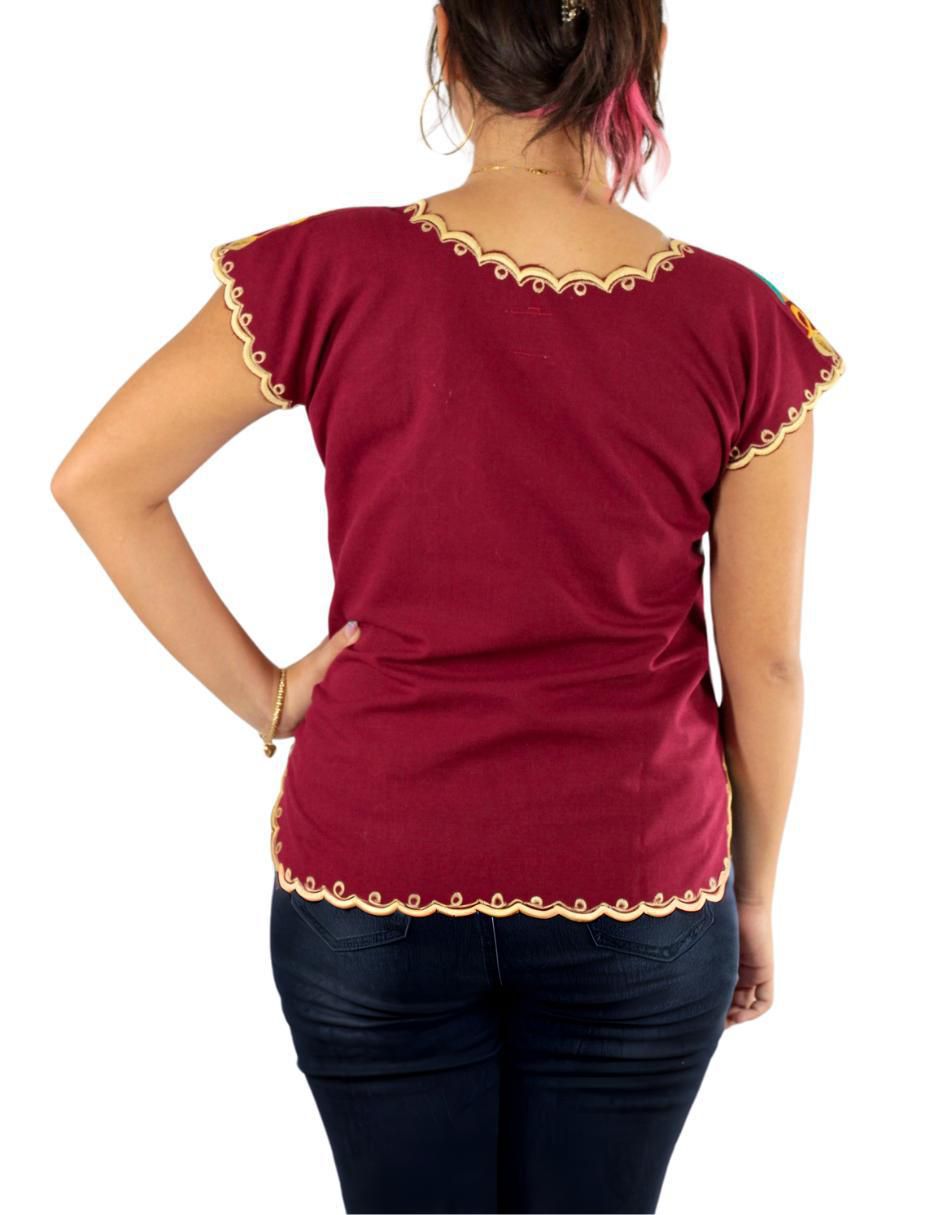 Blusa manga corta para mujer 4