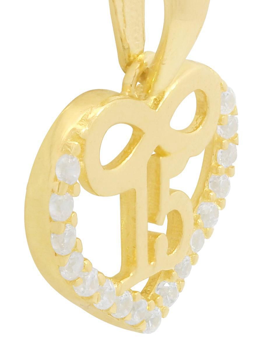 Collar de corazón de oro 10 K 3