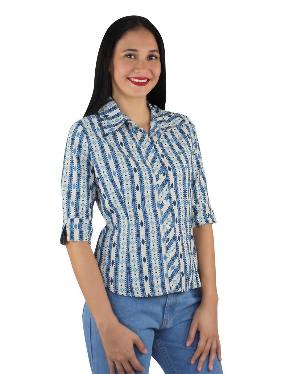 Blusa camisera manga al codo para mujer 2