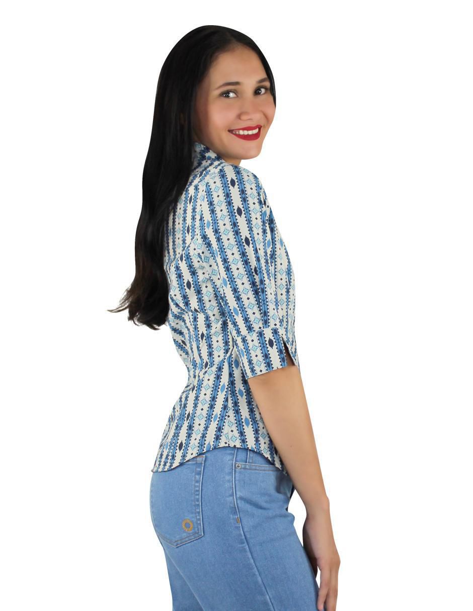 Blusa camisera manga al codo para mujer 3