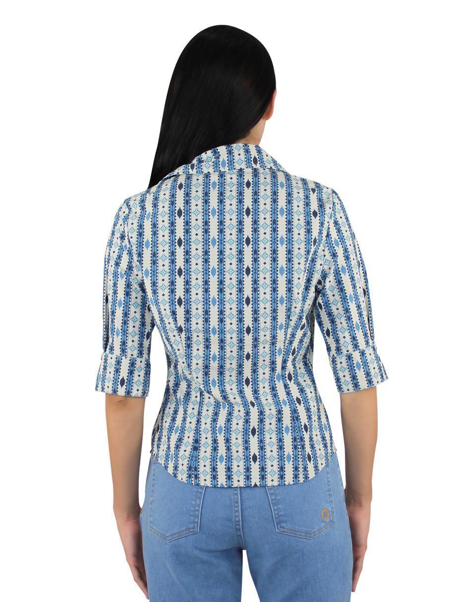 Blusa camisera manga al codo para mujer 4
