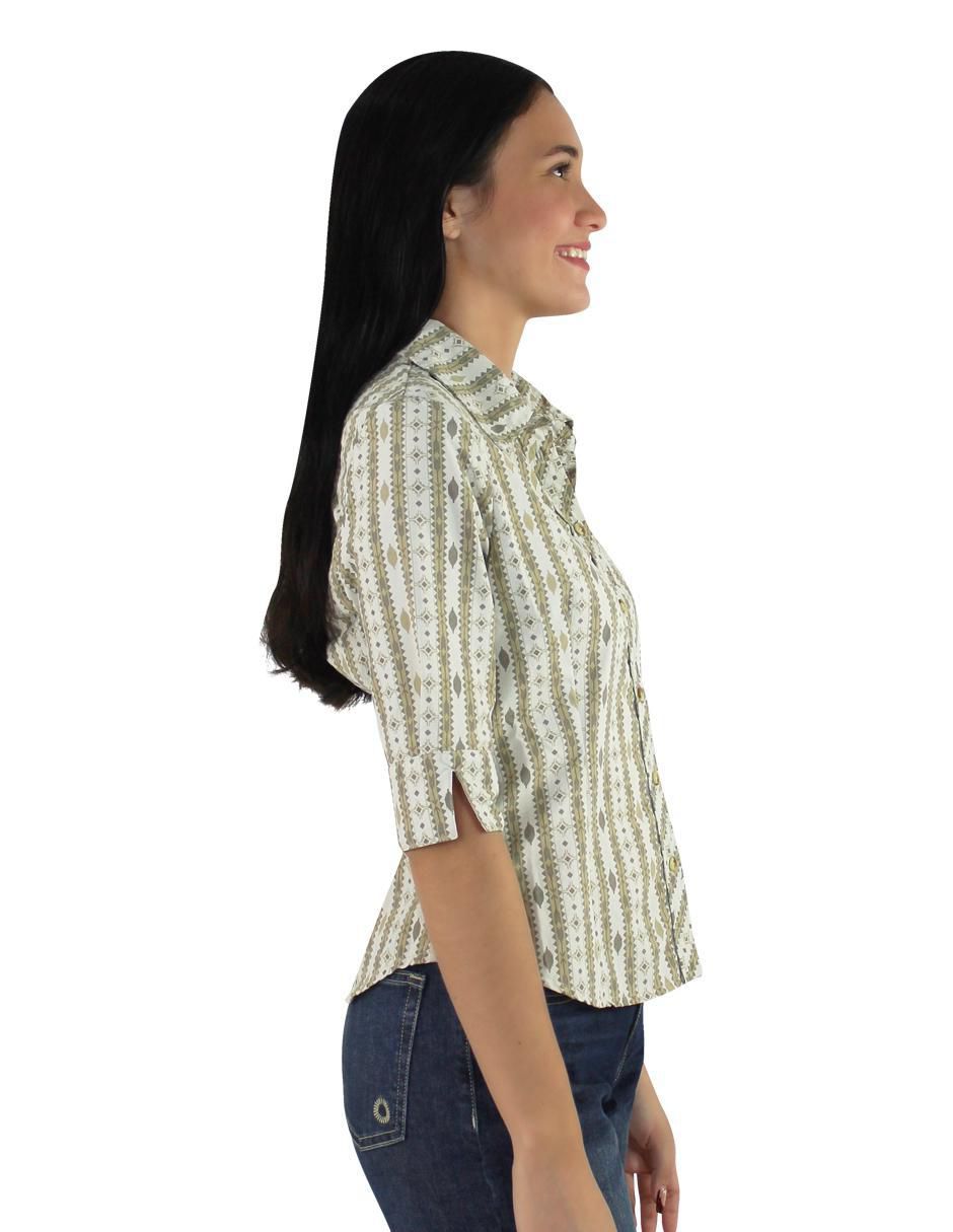 Blusa camisera manga al codo para mujer 3