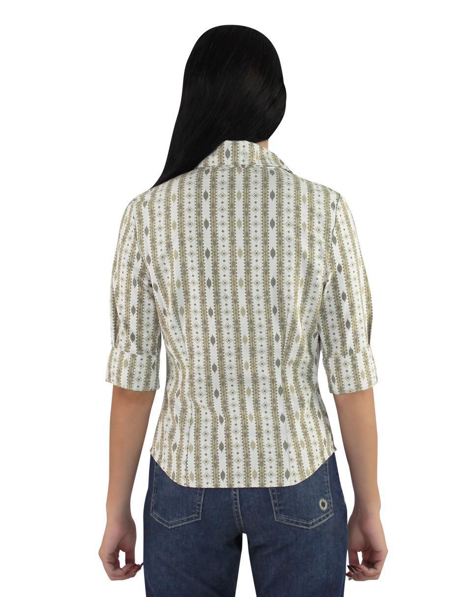 Blusa camisera manga al codo para mujer 4
