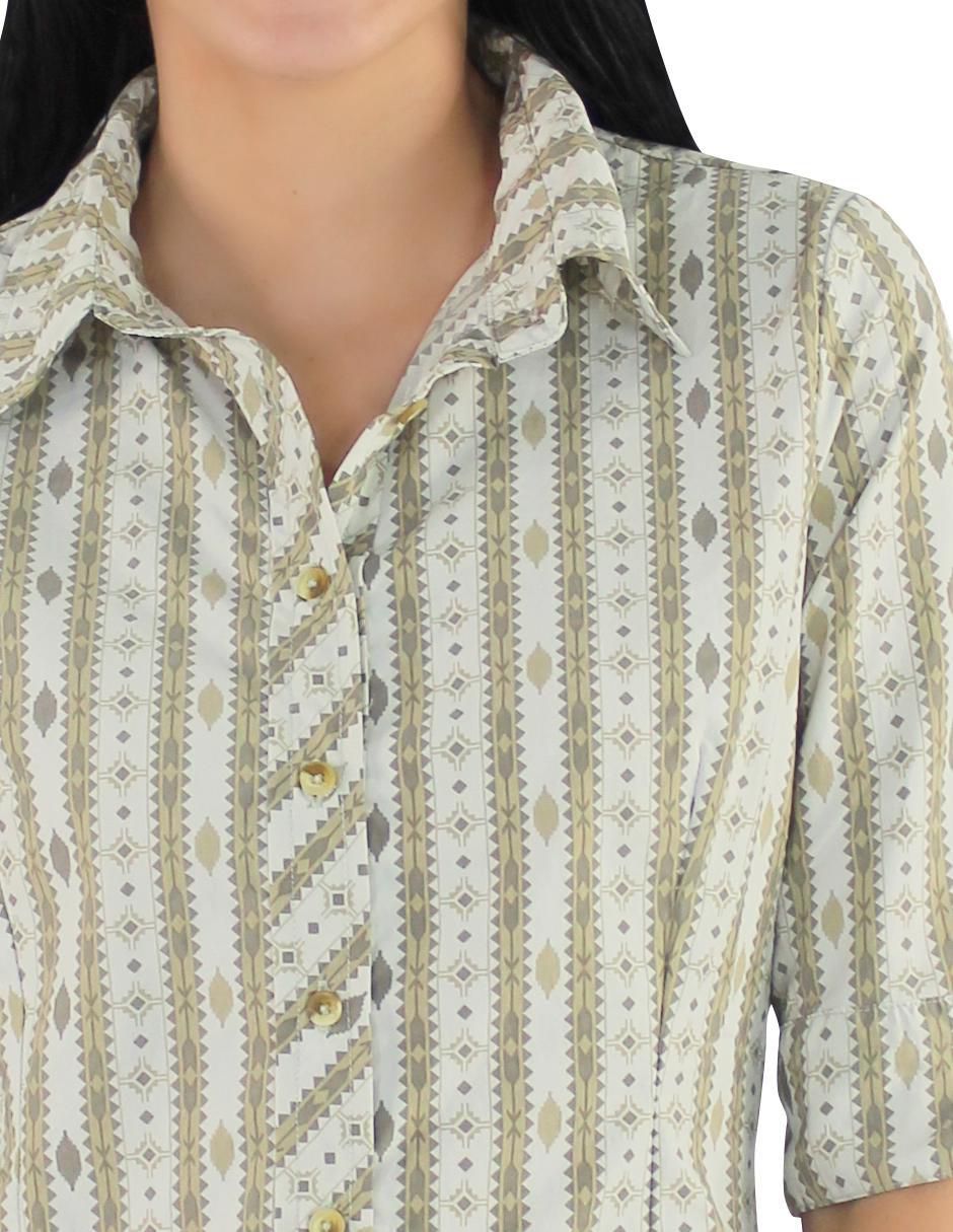 Blusa camisera manga al codo para mujer 6