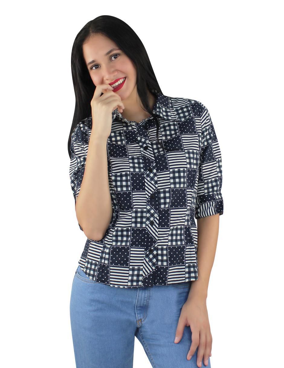 Blusa camisera manga al codo para mujer Blusa camisera manga al codo para mujer