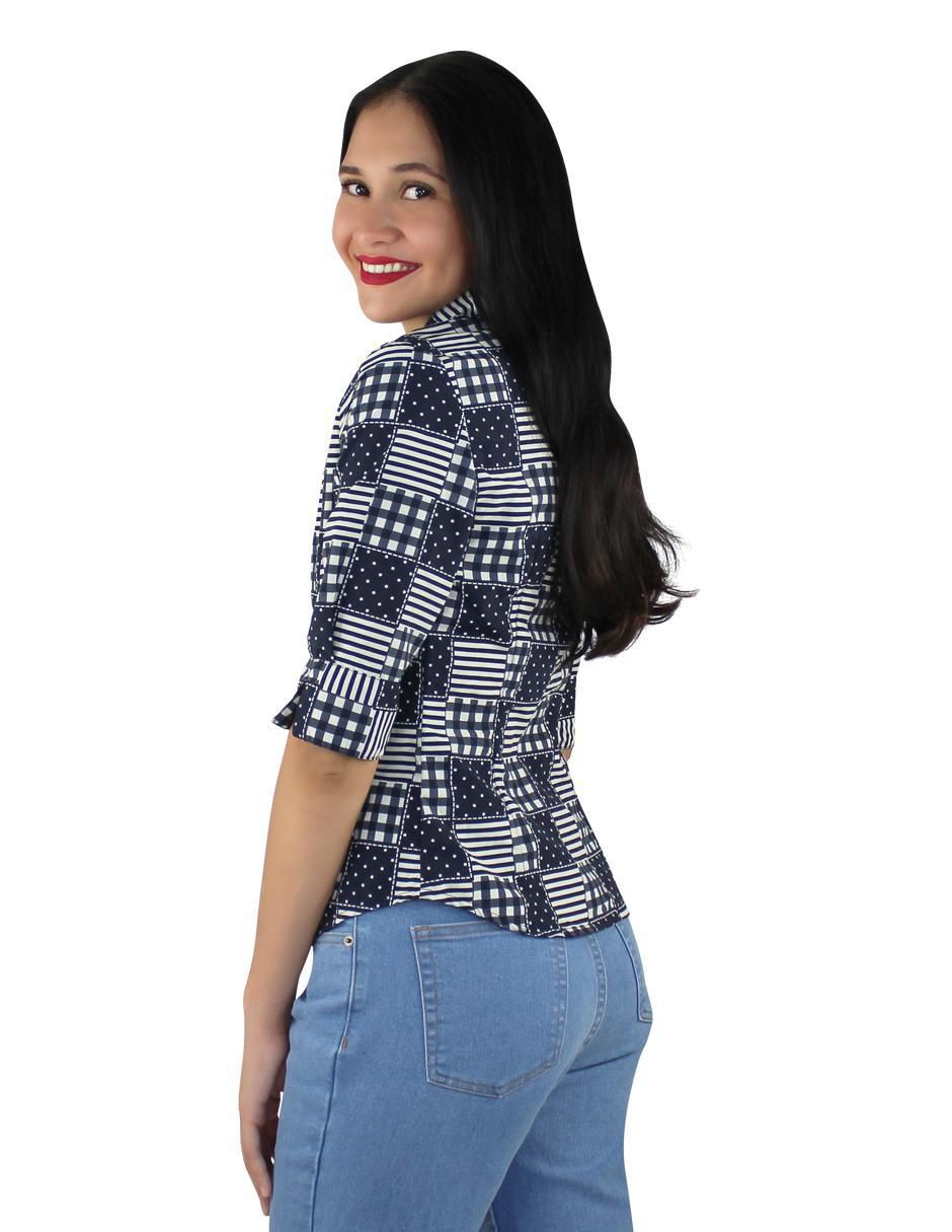 Blusa camisera manga al codo para mujer 5