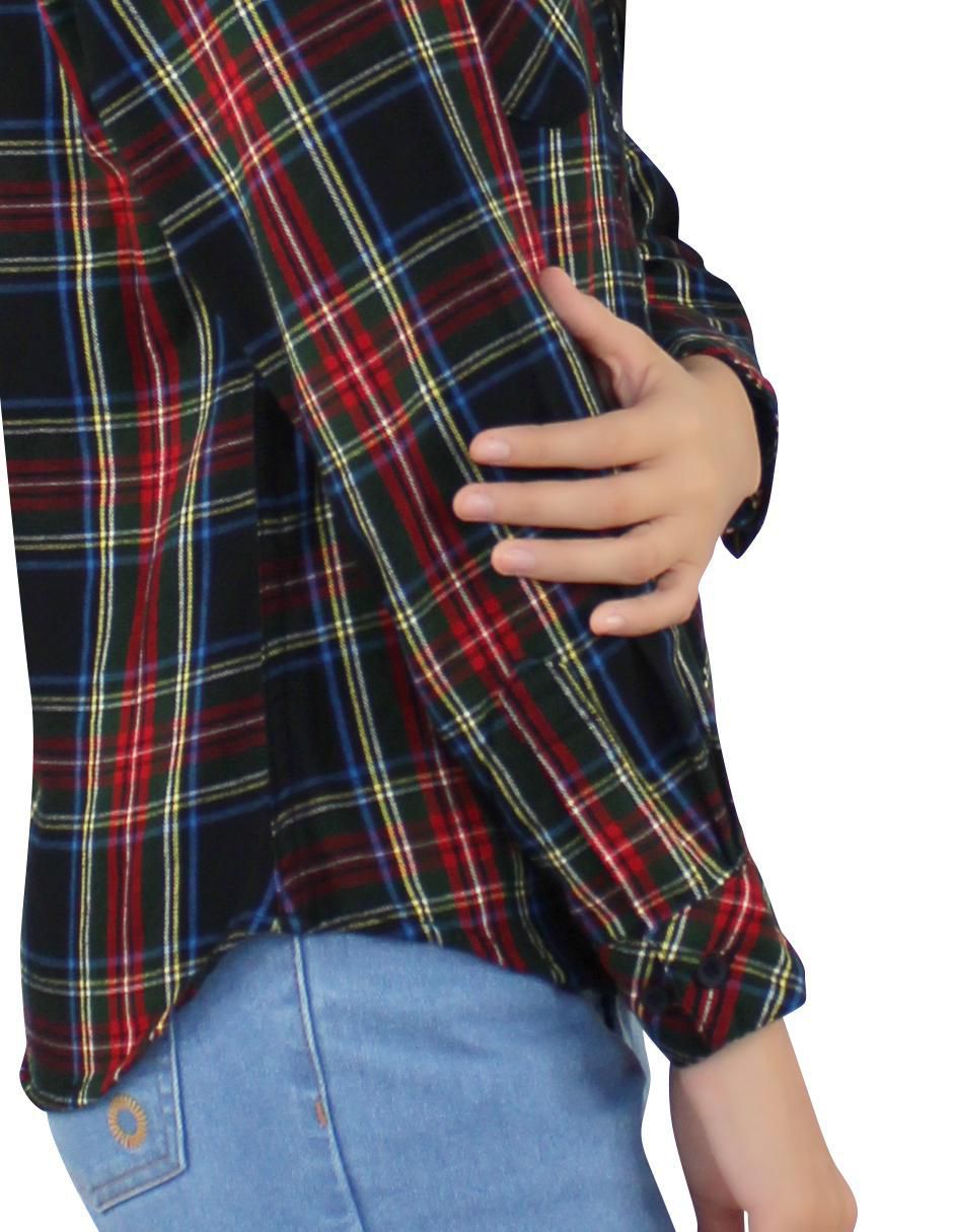Blusa camisera manga larga para mujer 7