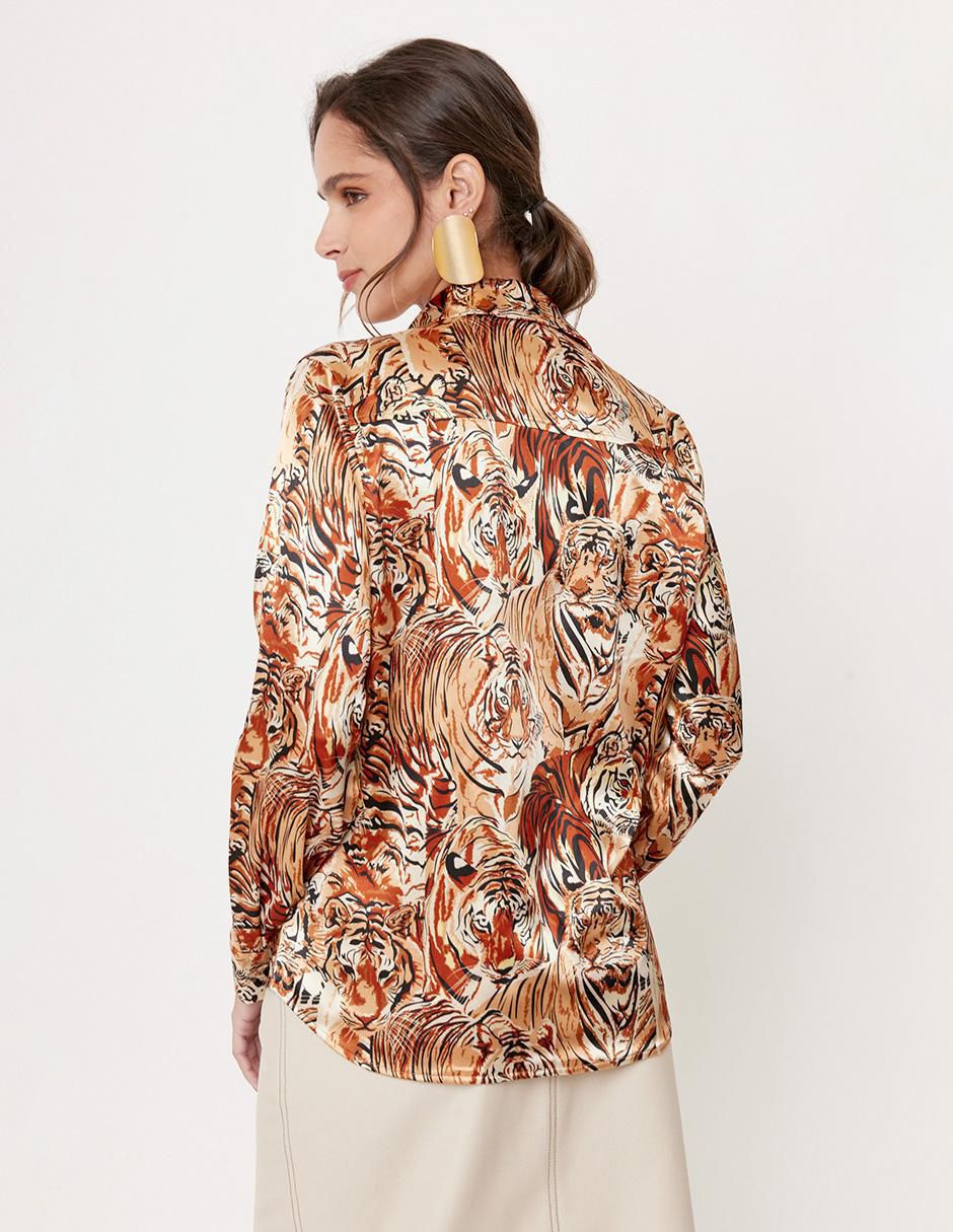 Blusa camisera manga larga para mujer 6