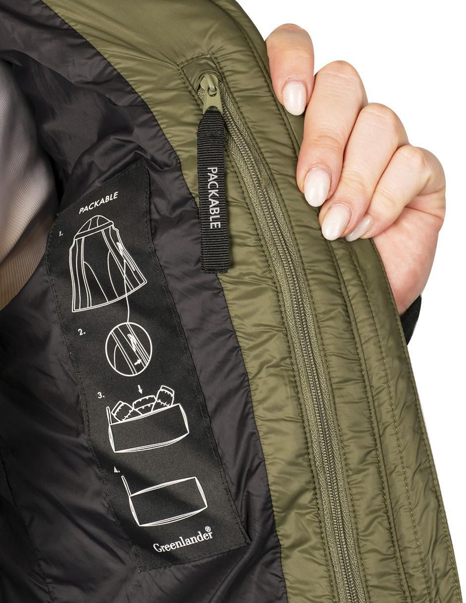 "chamarra" acolchada greenlander no impermeable "de" poliéster "para mujer"