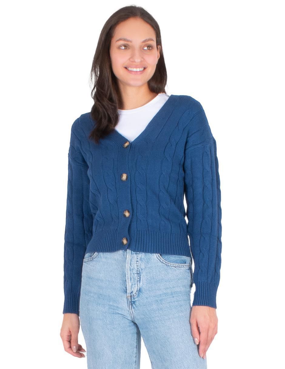 Suéter cuello V para mujer