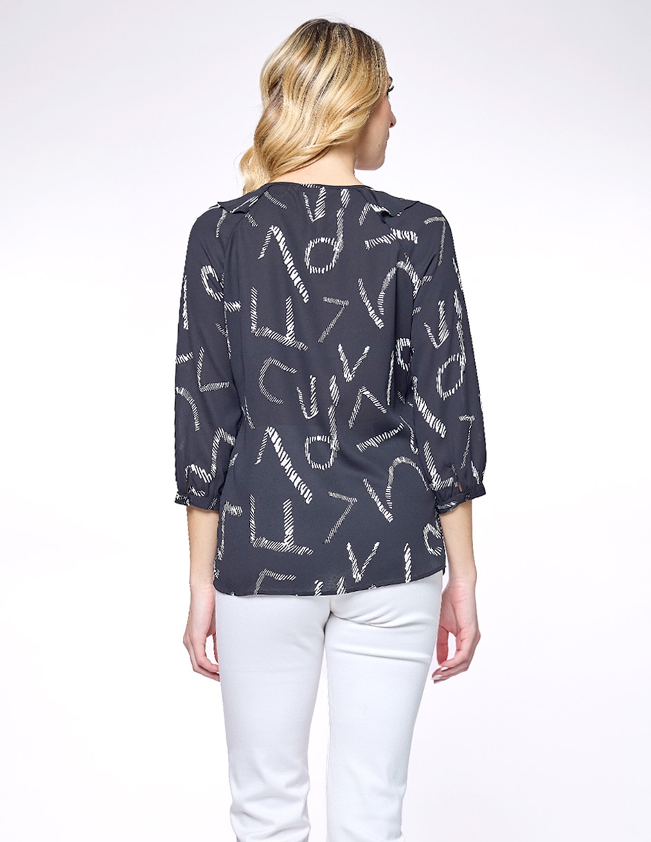 Blusa Foley’s manga 3/4 para mujer 4