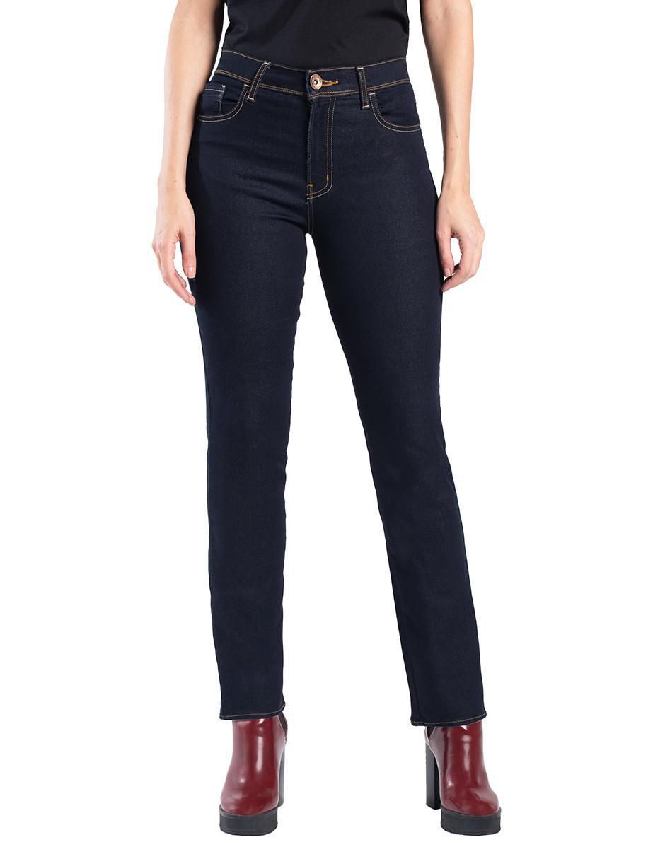 Jeans straight Oggi Atraction corte cintura alta para mujer
