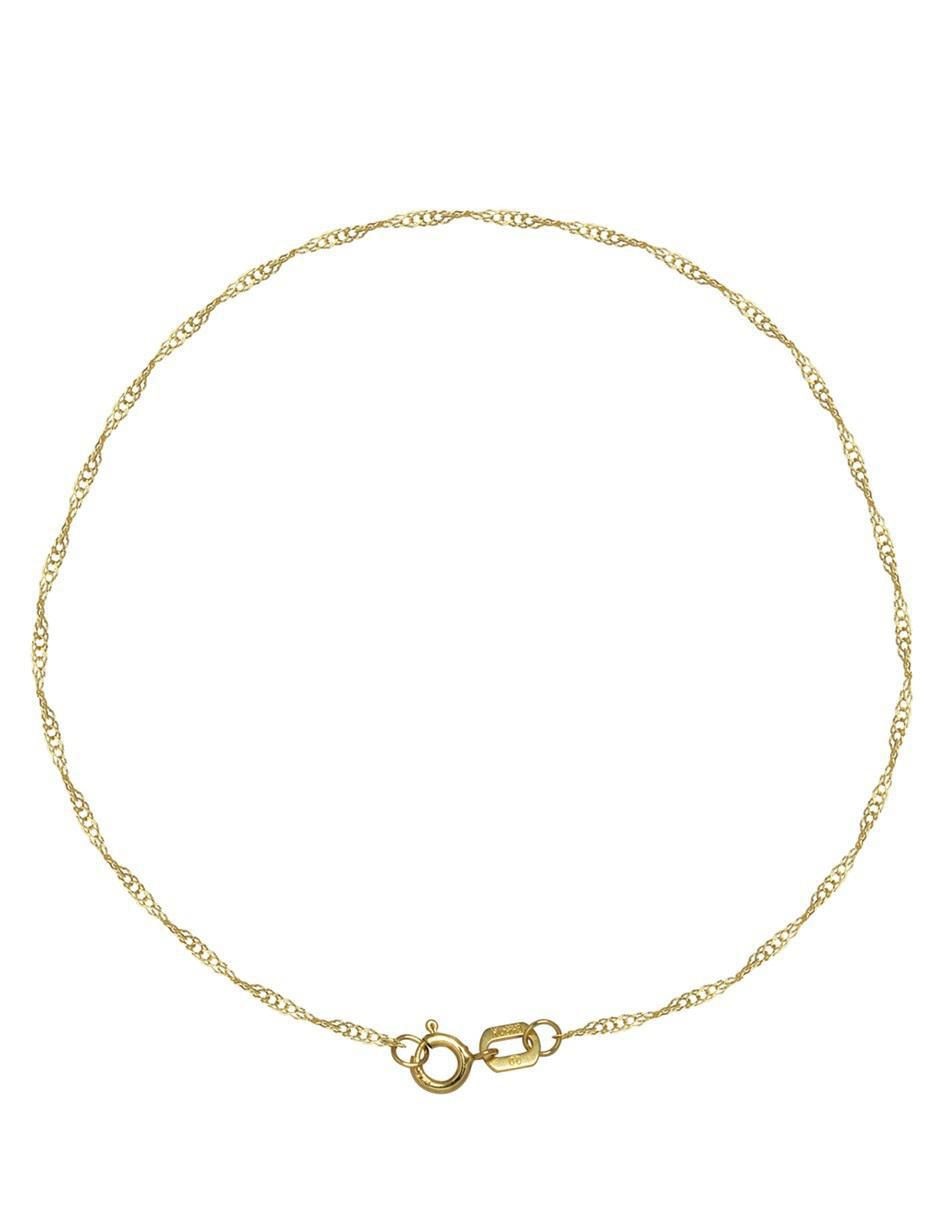 Pulsera de oro 10 K con acabado pulido Pulsera de oro 10 K con acabado pulido