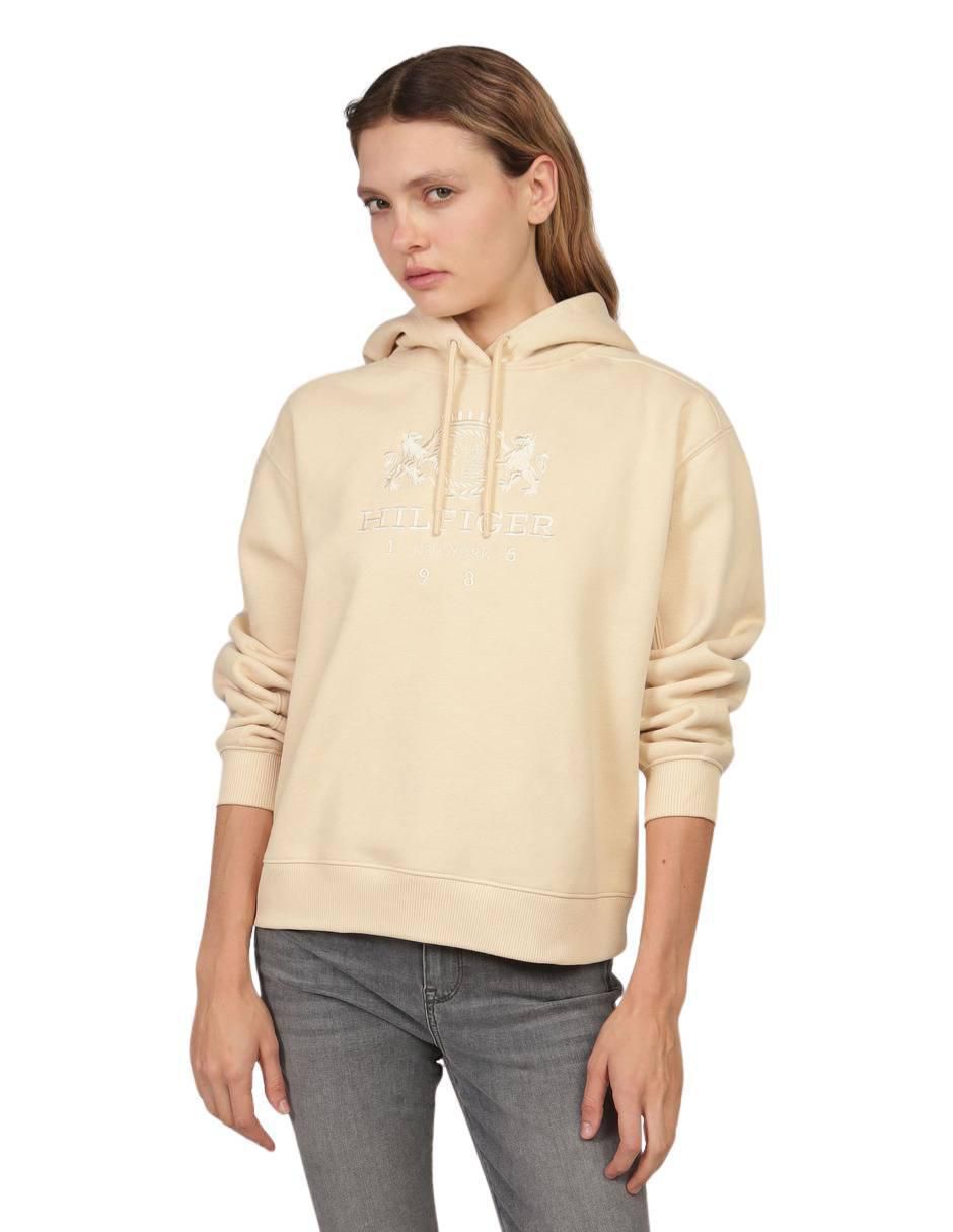 HOT Sudadera Tommy Hilfiger Mujer Beige Ropa Sudaderas