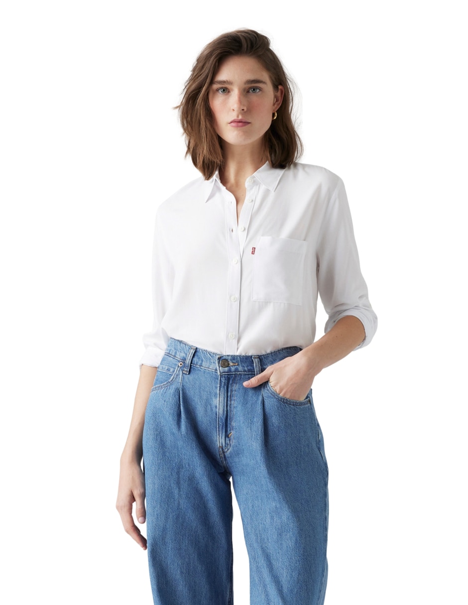 Blusa manga larga para mujer