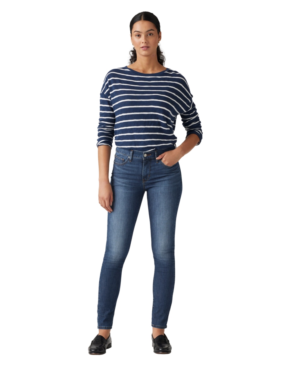 Jeans skinny 311 corte cintura para mujer 4
