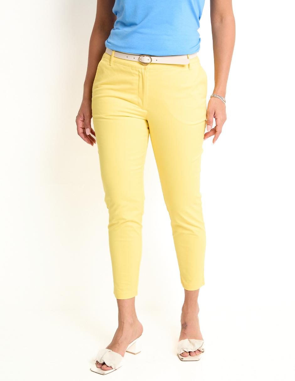 Pantalón capri slim para mujer
