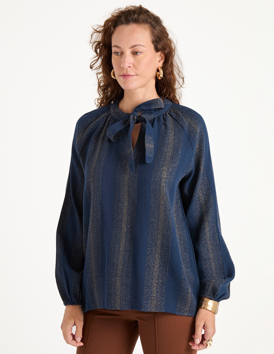 Blusa manga larga para mujer