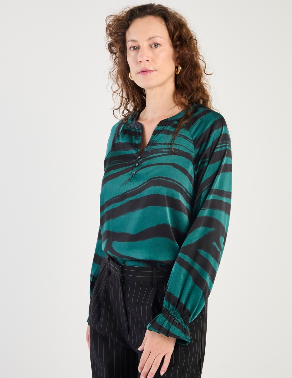 Blusa manga larga para mujer