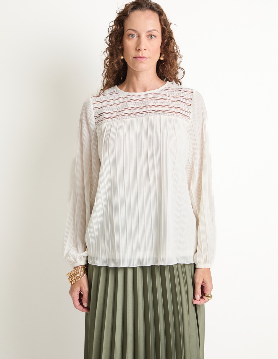 Blusa manga larga para mujer 5