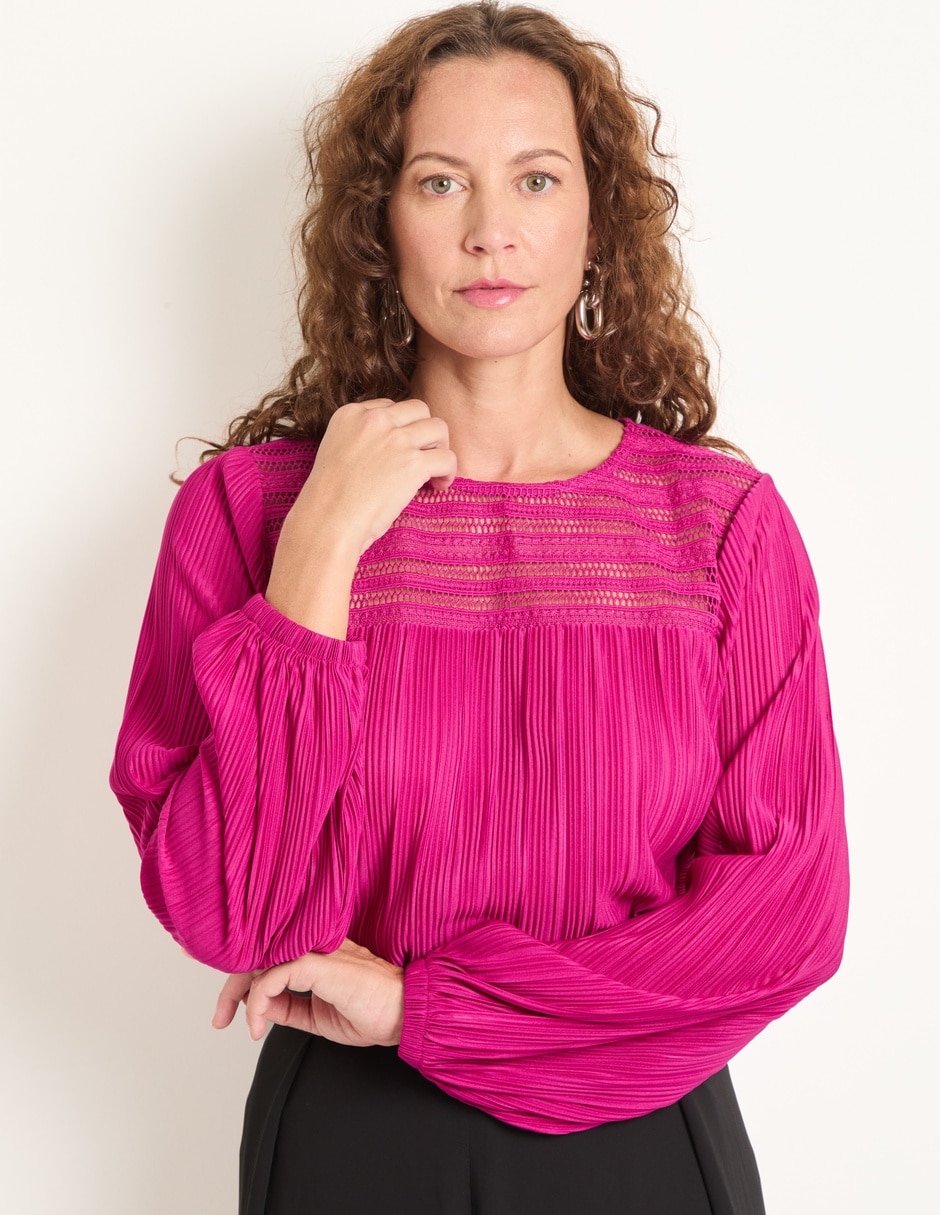 Blusa manga larga para mujer