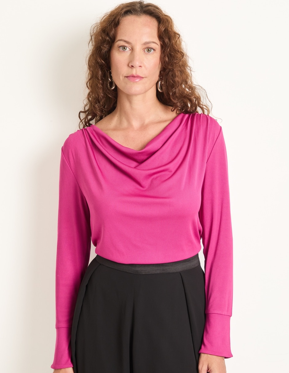 Blusa manga larga para mujer