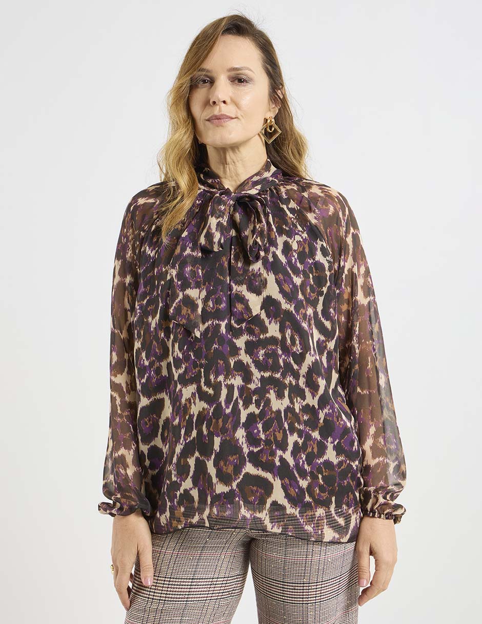 Blusa manga larga para mujer