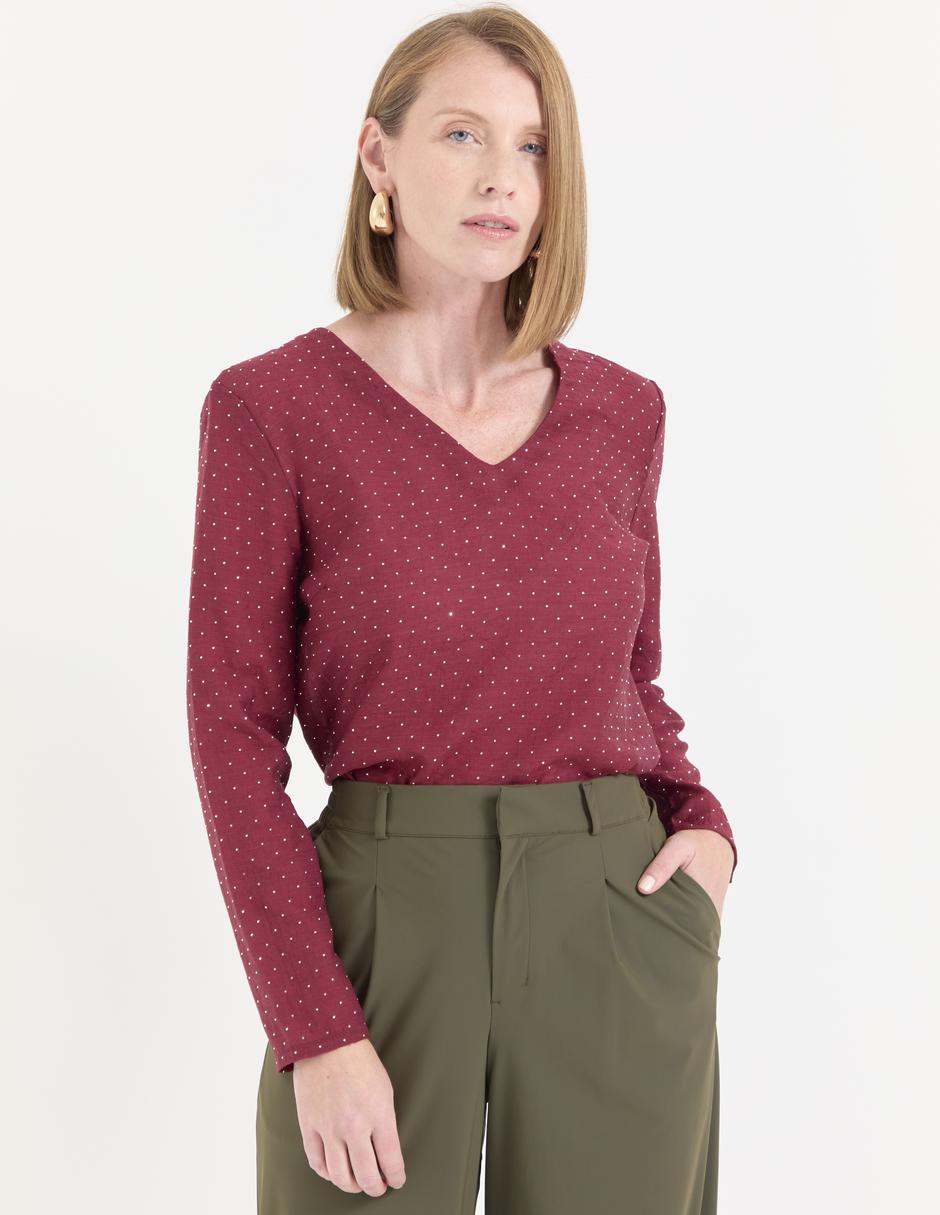 Blusa manga larga para mujer