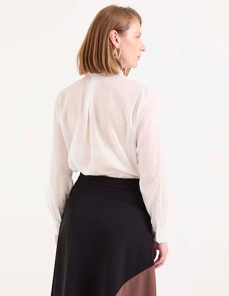 Blusa camisera manga larga para mujer 2