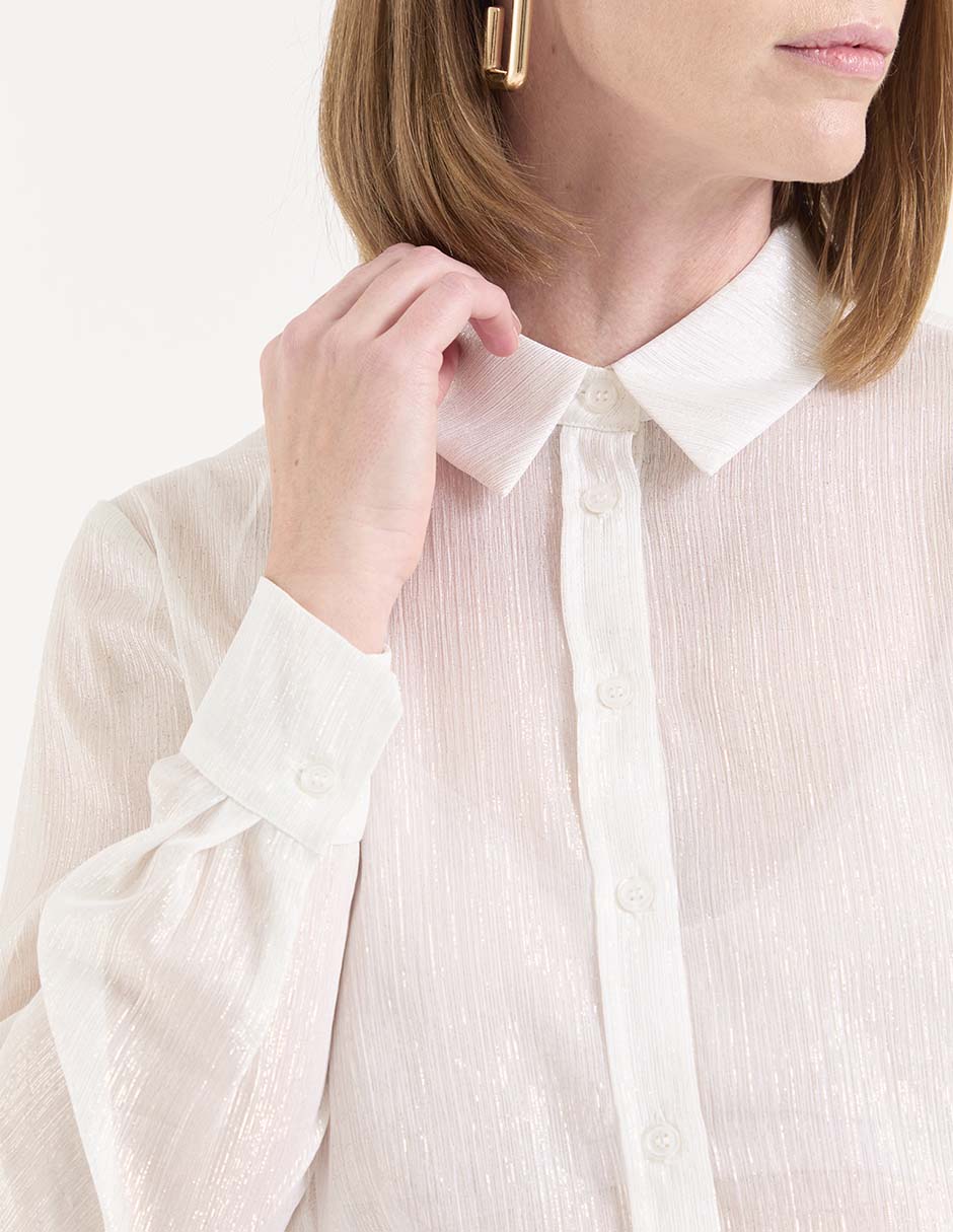 Blusa camisera manga larga para mujer 4