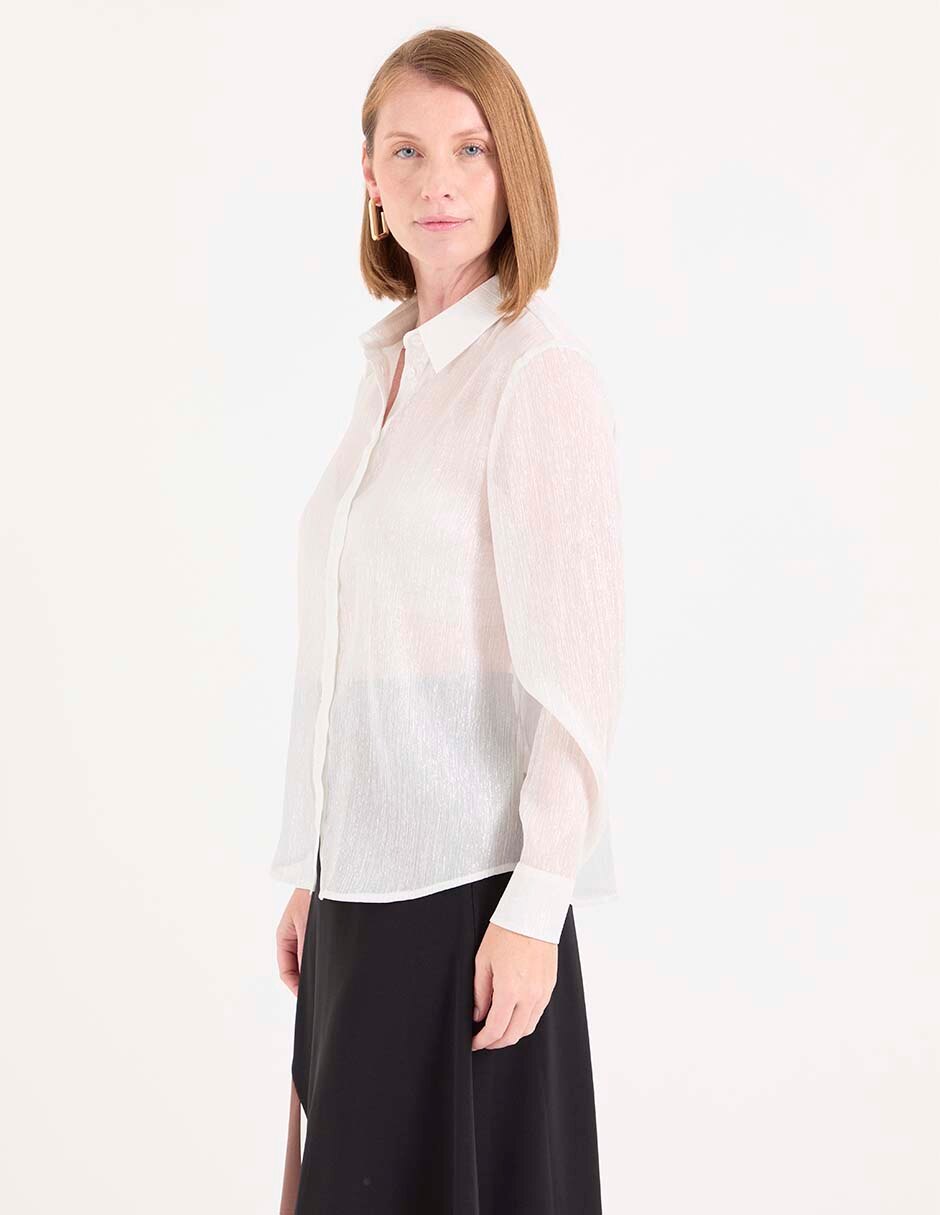 Blusa camisera manga larga para mujer 5