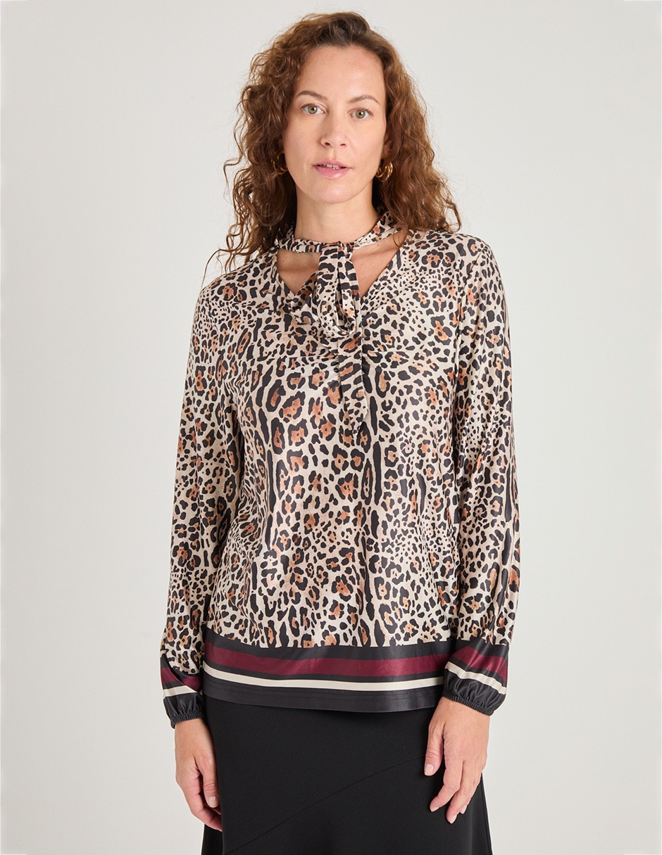 Blusa manga larga para mujer