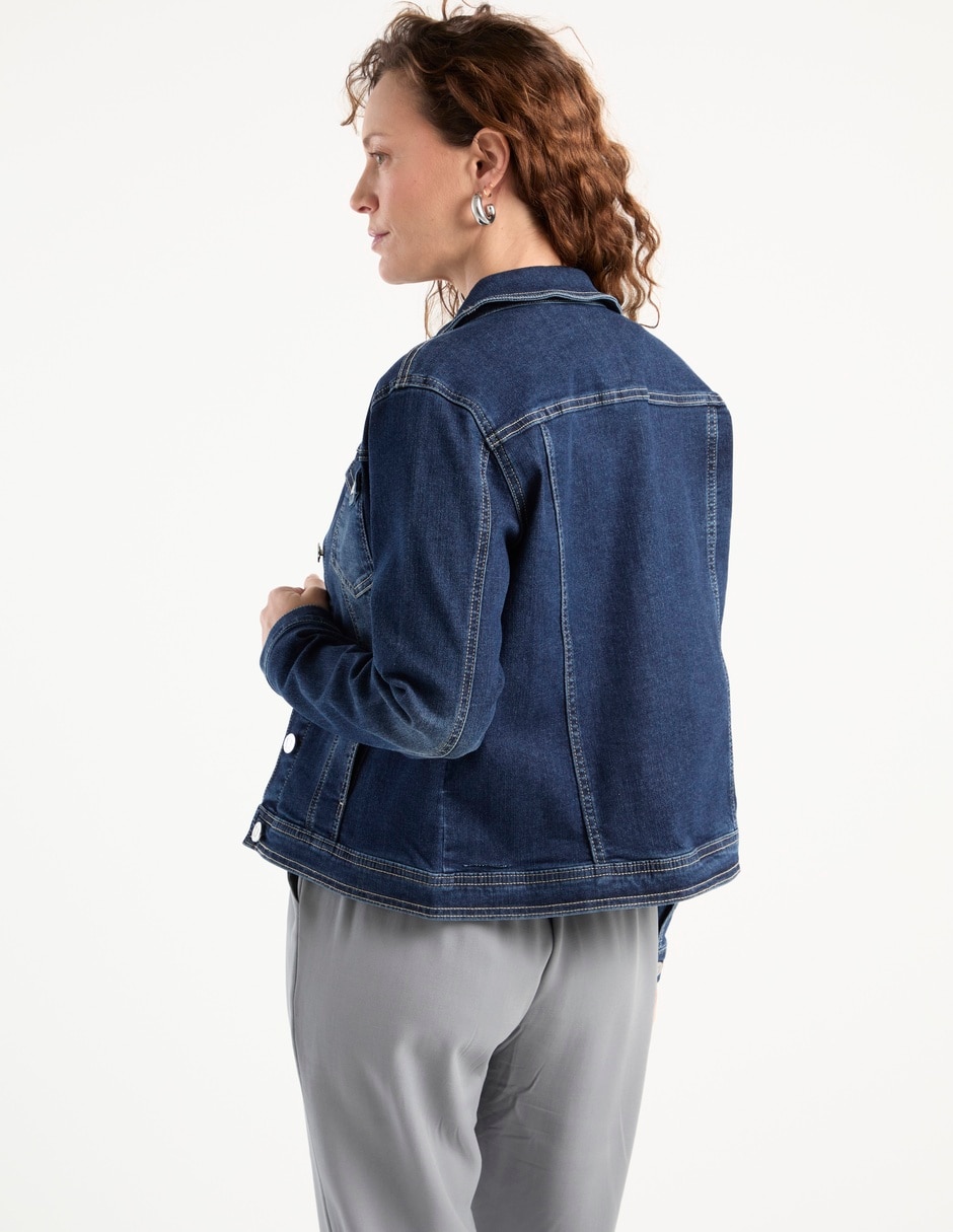Chamarra denim de mezclilla para mujer 2