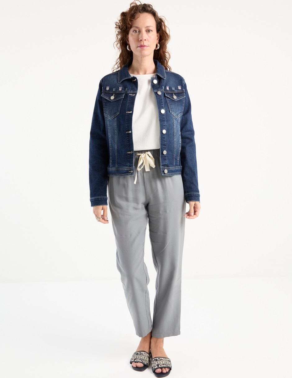 Chamarra denim de mezclilla para mujer 3