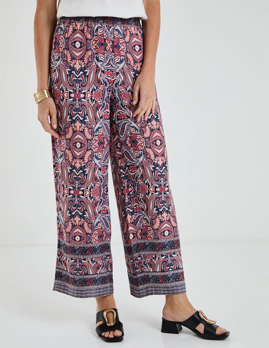Pantalón relaxed wide leg para mujer