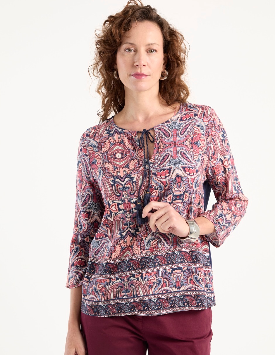 Blusa manga 3/4 para mujer