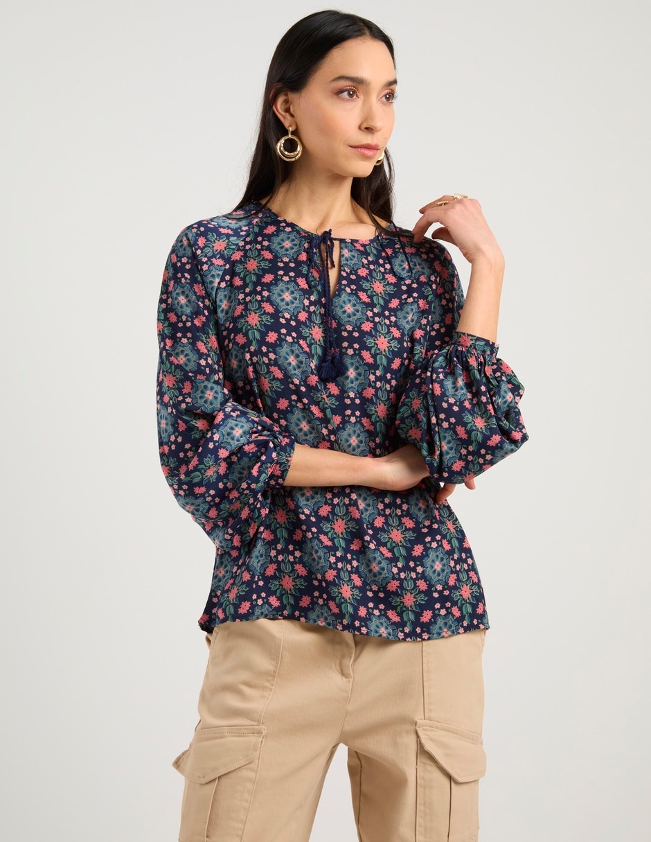 Blusa manga larga para mujer