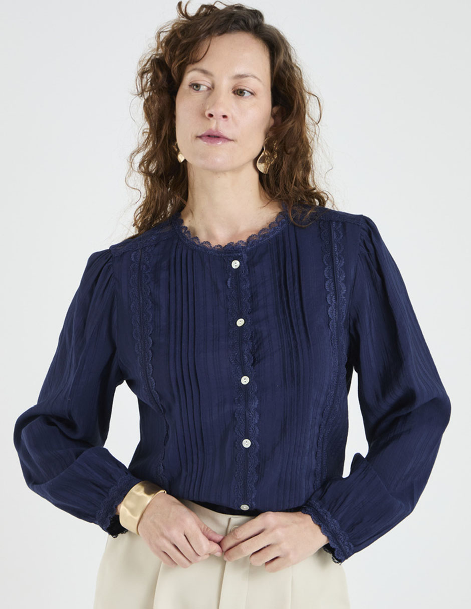 Blusa manga larga para mujer