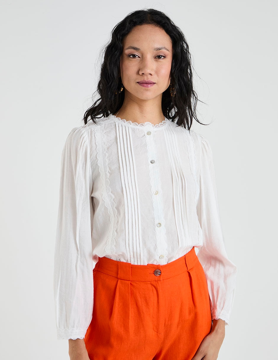 Blusa manga larga para mujer