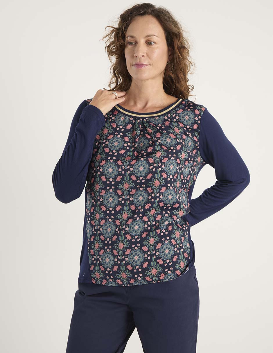 Blusa manga larga para mujer