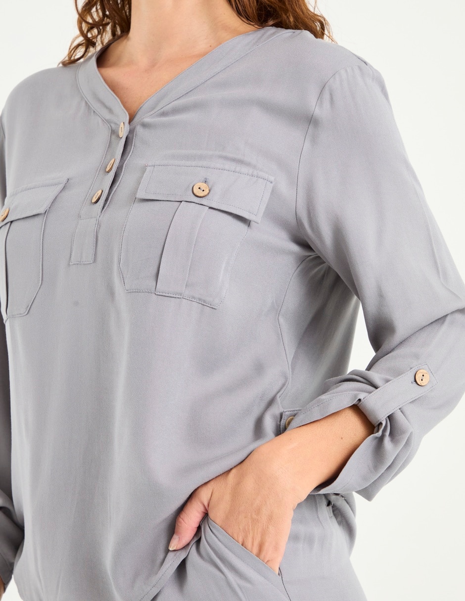 Blusa manga larga para mujer 4