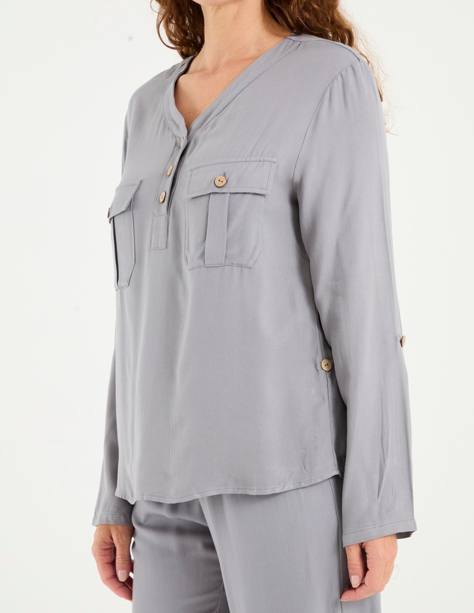 Blusa manga larga para mujer 5