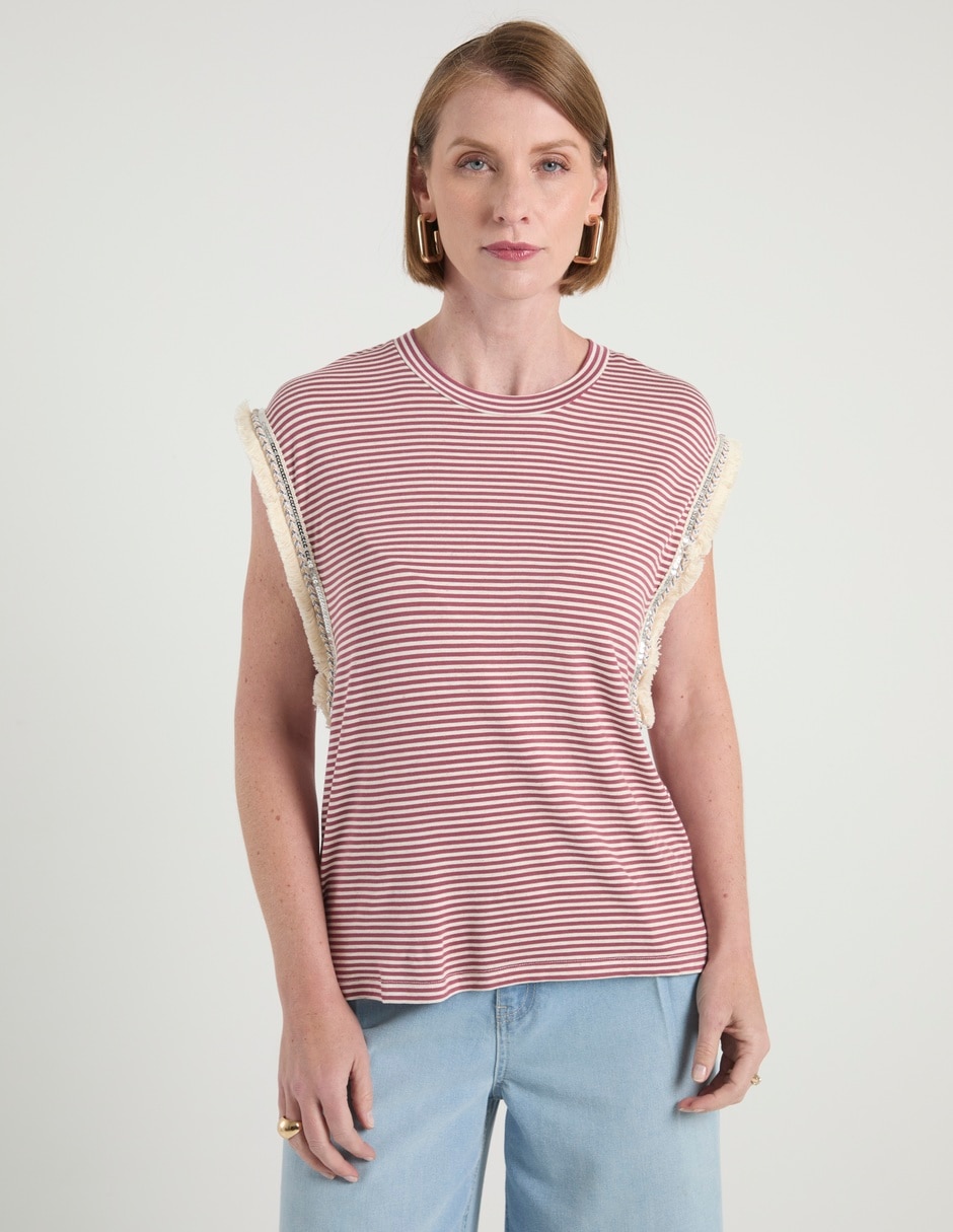 Playera cuello redondo para mujer