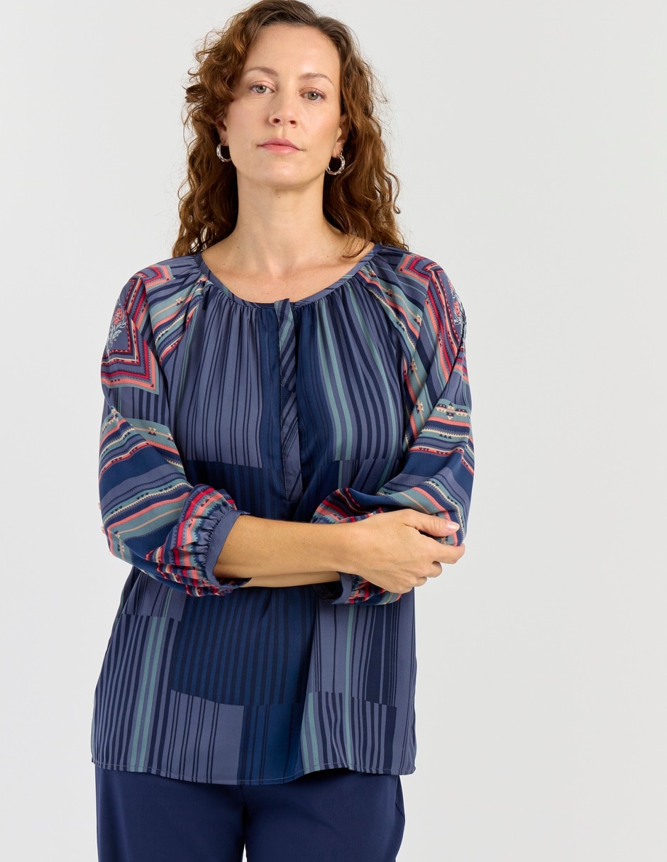Blusa manga larga para mujer