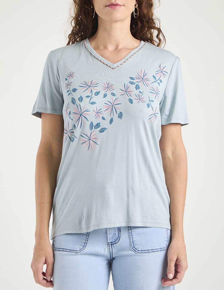 Blusa manga corta para mujer 5