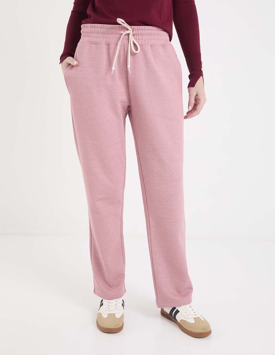 Pants regular con agujeta para mujer