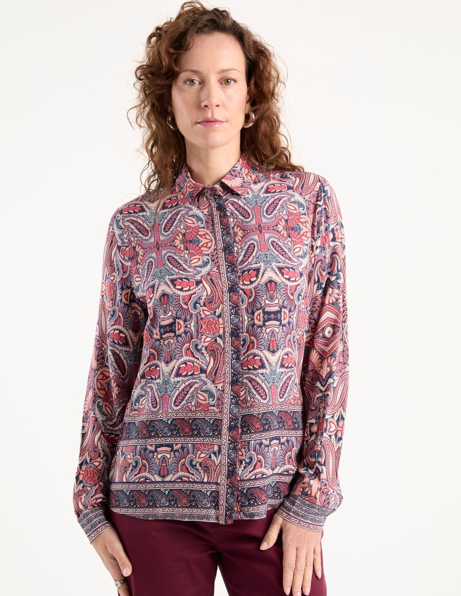 Blusa manga larga para mujer
