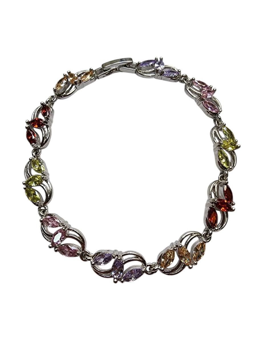 Pulsera con acabado baño rodio Pulsera con acabado baño rodio