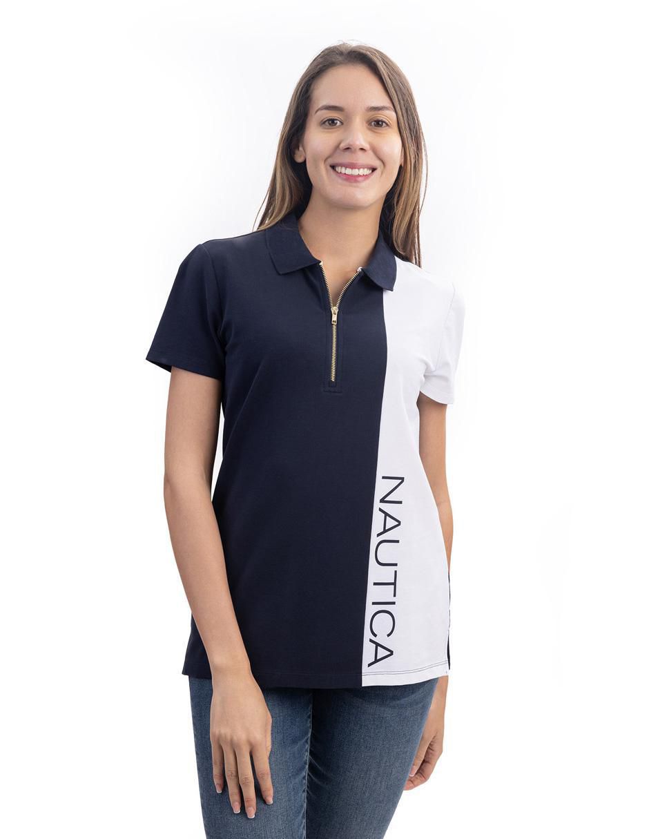 Playera tipo polo para mujer