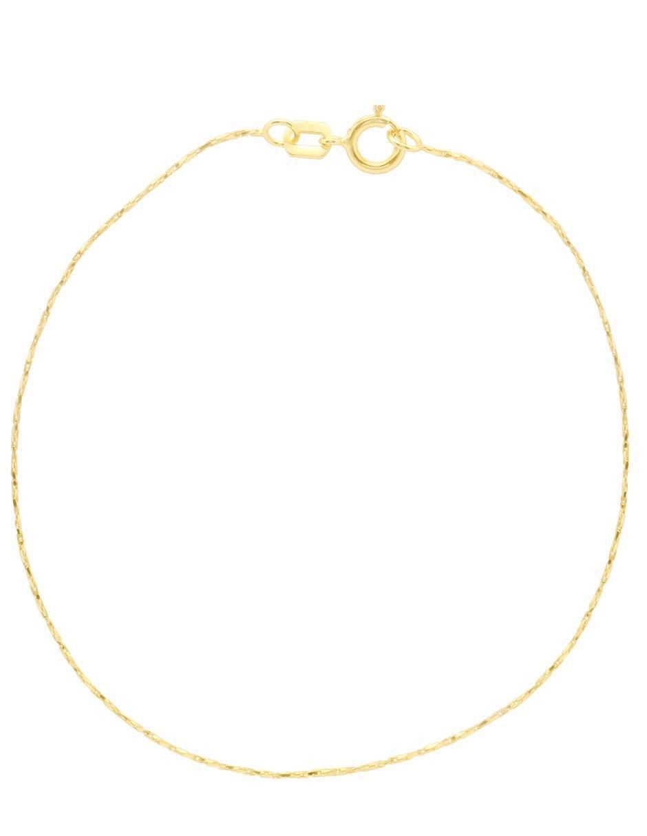 Pulsera de oro 10 K con acabado pulido